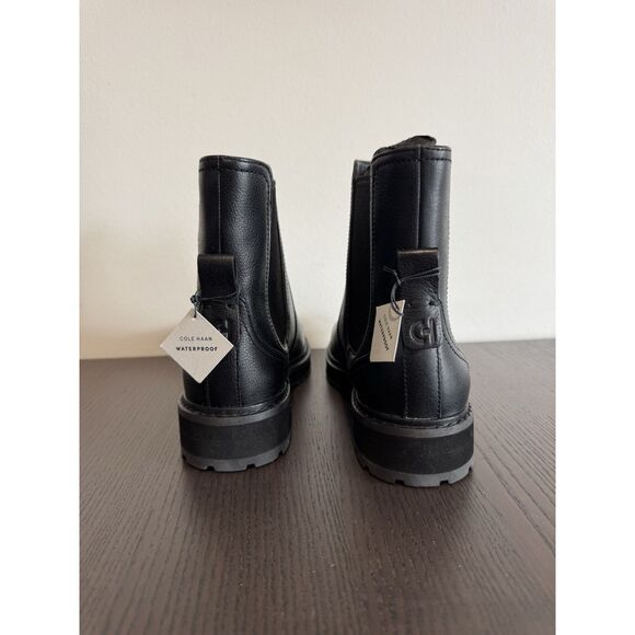 COLE HAAN Greenwich WP Chelsea Boot Women's Size 8 B Black Leather Boots Ankle - Picture 4 of 6